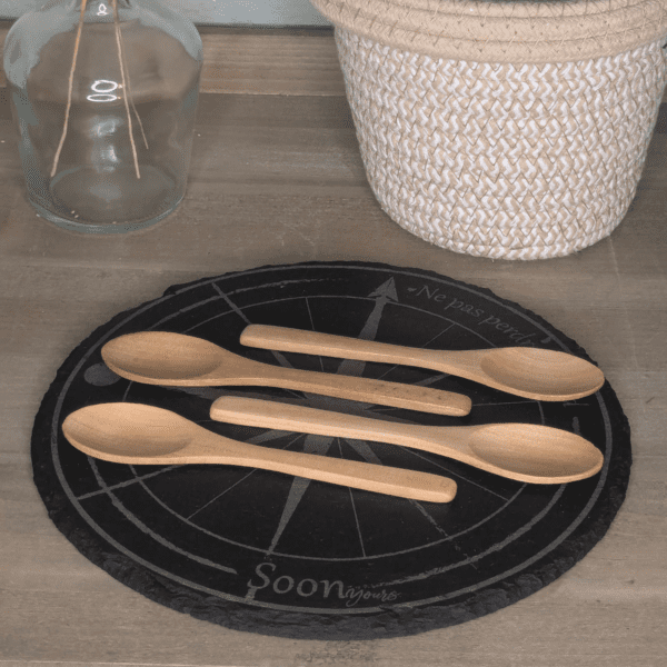 Paire de cuillères à café en bois à personnaliser – Image 2