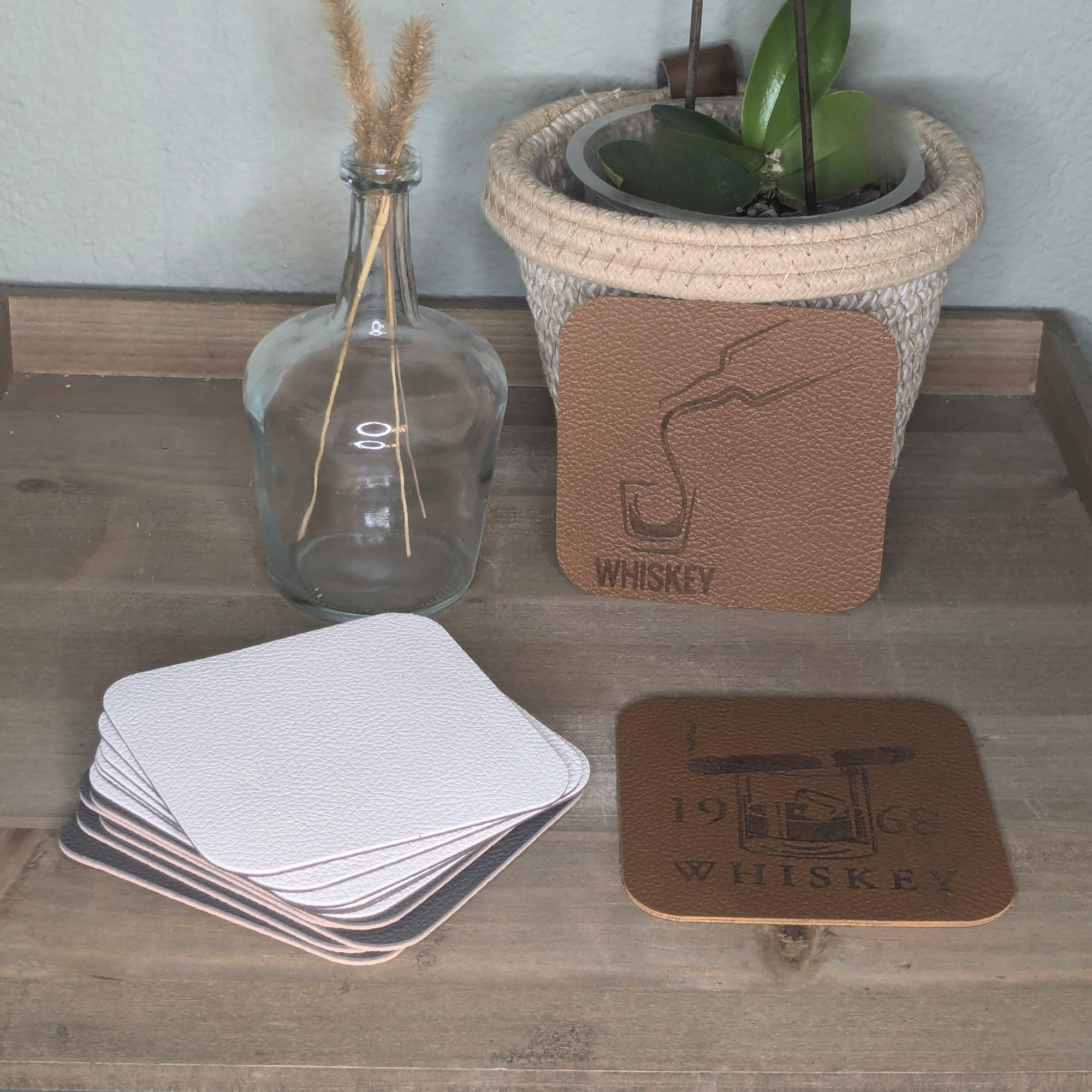 Sous-verres en cuir à personnaliser – Image 3